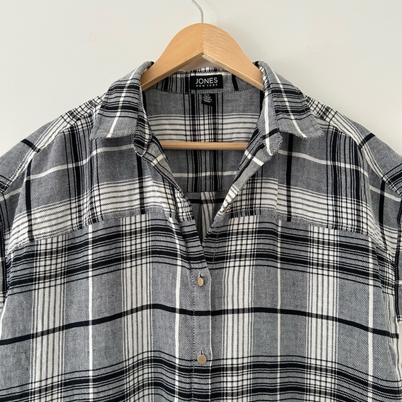 Jones New York Shirt Dress Plaid Size M - Picture 2 of 4